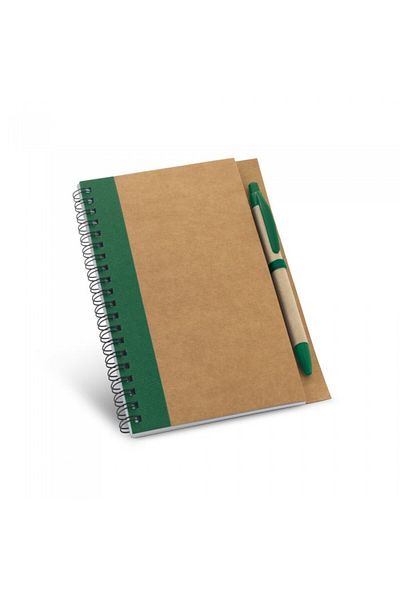 dalimag B6 spiral notebook with 120 plain recycled pages and eco-friendly paper cover