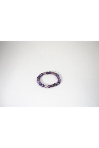 Efulim Hediyelik Amethyst Natural Stone Bracelet, Handmade, Spiritual Energy Stone, Meditation, Unisex Jewelry