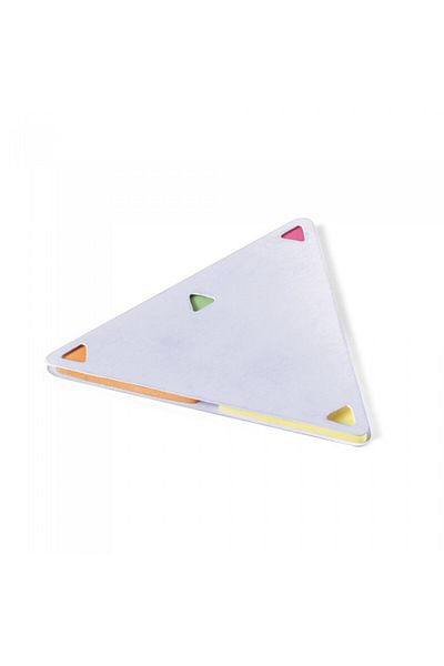 dalimag Set notite adezive, model simplu, forma triunghi, 4 culori, alb, 91 x 87 mm