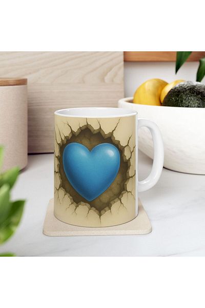 sıradışıhediyem Beloved Mug Cup Love Mug Cup Gift for Lover 3 D Looking Mug