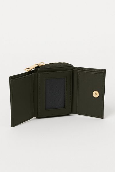 zetus Green Women's Wallet with Cat Detail