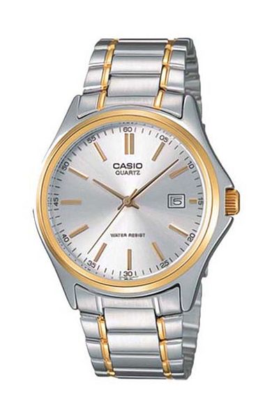 Casio Men's MTP-1183G-7ADF 39mm Silver/Gold Analog Quartz Watch with Stainless Steel Strap