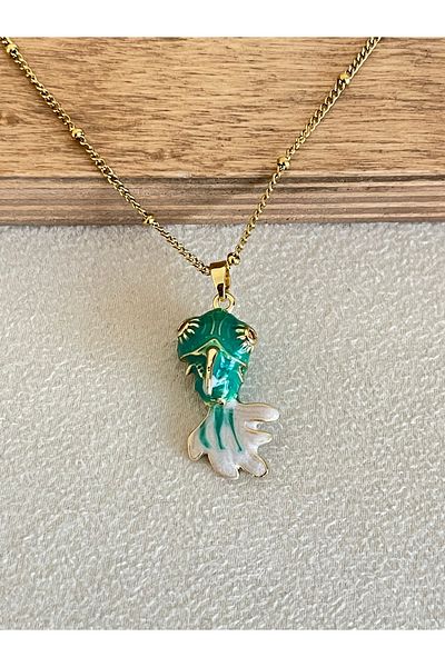 Rupen Kraft 316 L Surgical Steel Enamel Fish Model Special Design Steel Necklace