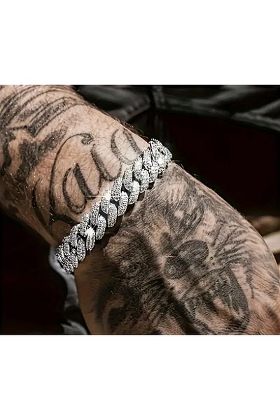 La Saade Ice King-Hip Hop Cuban Stone Chain Bracelet