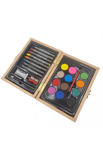 dalimag Watercolors, 12 Colors, Colored Pencils, Wooden Box, 16 cm, Cream