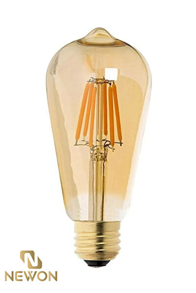 Newon Flamanlı Rustik Led Ampul Dekoratif Vintage Aydınlatma Tasarruflu Led A...