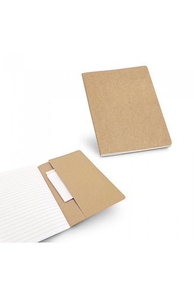 dalimag Notepad A5 cu 80 de pagini reciclate liniate si coperta de carton cu buzunar interior