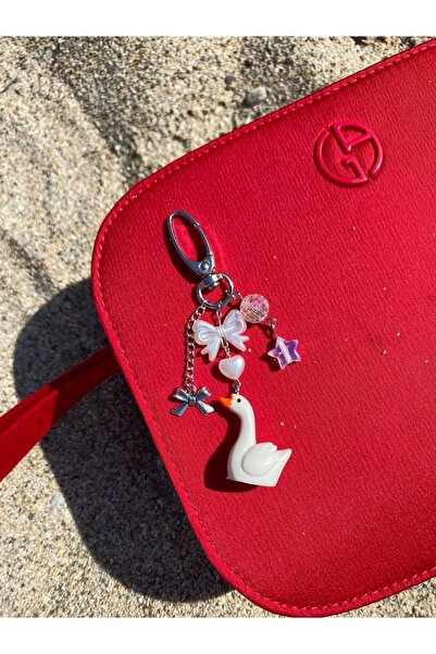 Pinky Lady Kuğulu charm summer bag charm