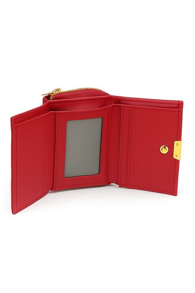 zetus Red Women's Wallet with Cat Detail