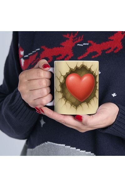sıradışıhediyem Beloved Mug Cup Love Mug Cup Gift for Lover 3 D Looking Mug