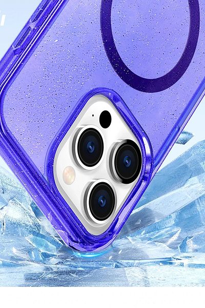 CepteToptan غطاء Apple iPhone 16 Pro Star MagSafe - بنفسجي - MKİ2543-2388