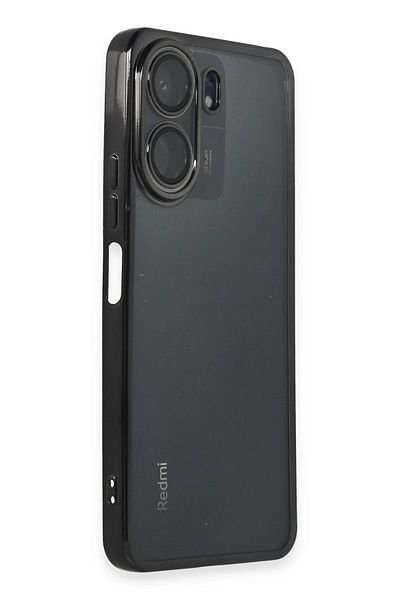 CepteToptan حافظة هاتف Xiaomi Redmi 13C من السيليكون مع عدسة - أسود - MKİ2121-5227