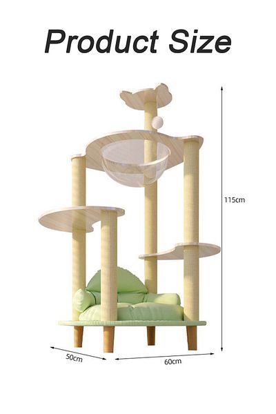 KidLe Cat Climbing Frame Transparent Capsule Cat Tree Cat Scratching Post