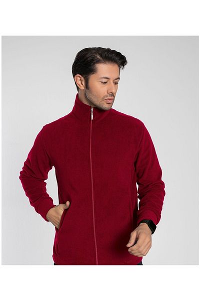 Star Fashion Men's fleece sweatshirt, with zipper and 2 side pockets