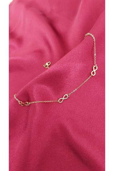 magische Gold Renk Sonsuzluk Simgesi Model Kadın halhal Hediyelik