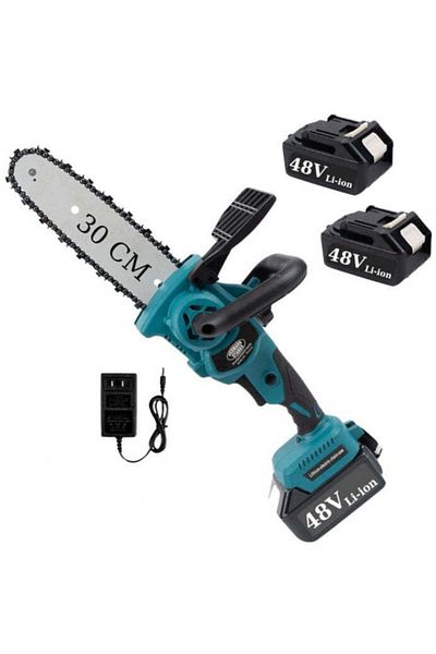 Luxi Drujba Electrica cu 2 Acumulatori 48V / 5Ah, Lama 30 cm, Motofierastrau cu Baterii