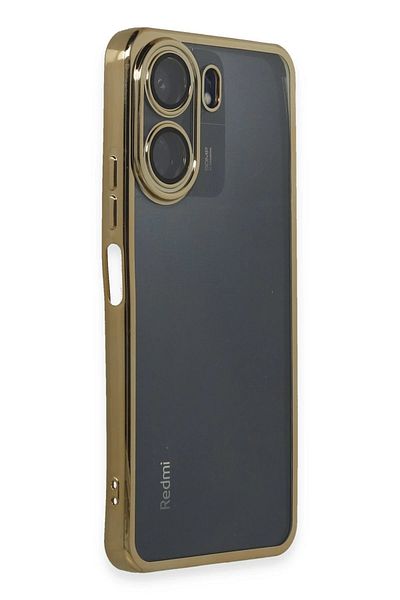 CepteToptan حافظة هاتف Xiaomi Redmi 13C من السيليكون مع عدسة - ذهبي - MKİ2642-4723