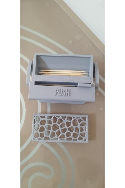 KLC Tasarım Automatic Toothpick Holder | | Denture Box | | Practical Toothpick Storage