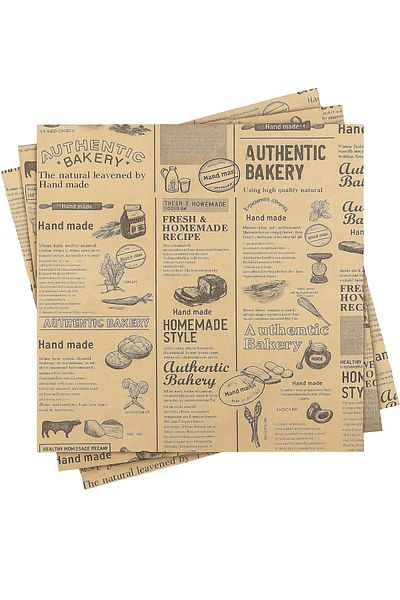 HDF PAZARLAMA 100 Pieces of English Newspaper Printed Oil Presentation Paper with Self Pattern