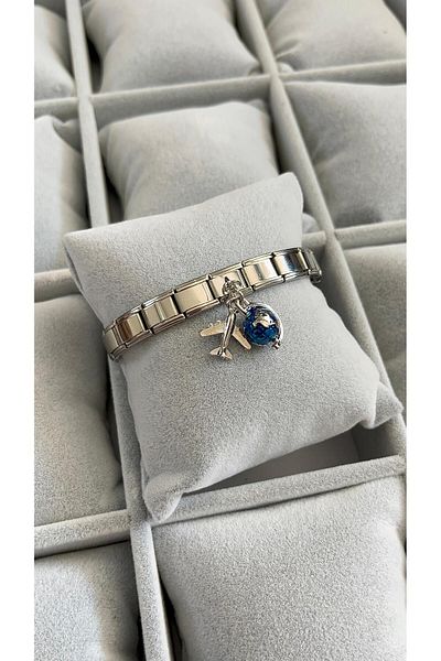 Sepetten Eve Italian Charm Steel Bracelet Special Series Dangle Model February 14 Valentine's Day Gift