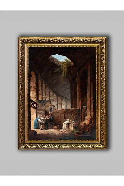 WoodyArts Tapınakta Günışığı - Altın Eskitme Çerçeve