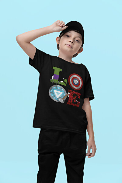 SEVBANO Tricou pentru copii cu film unisex cu imprimeu Avengers Design Heroes...