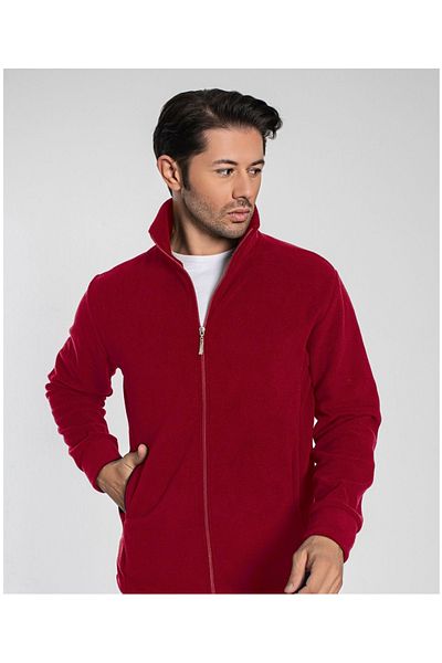 Star Fashion Men's fleece sweatshirt, with zipper and 2 side pockets
