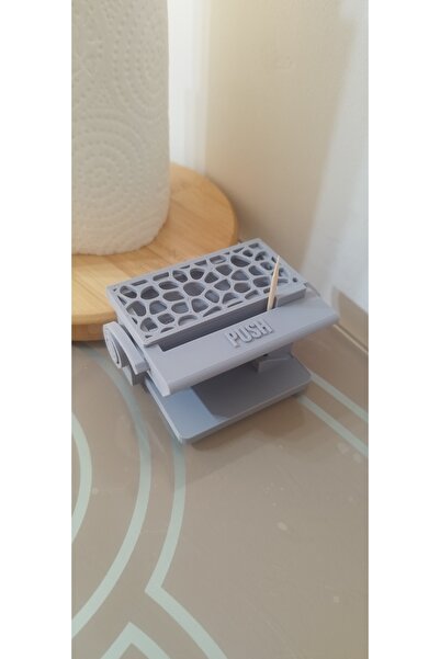 KLC Tasarım Automatic Toothpick Holder | | Denture Box | | Practical Toothpick Storage