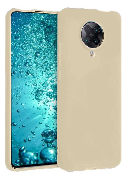 CepteToptan حافظة هاتف Xiaomi Redmi K30 Pro من السيليكون المخملي الداخلي - عظمي - MKİ1671-9624