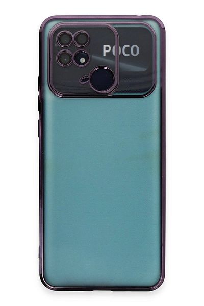 CepteToptan جراب هاتف Xiaomi Redmi 10C من السيليكون مع عدسة - أرجواني - MKİ9046-6505