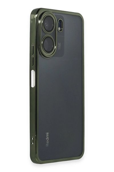CepteToptan حافظة هاتف Xiaomi Redmi 13C من السيليكون مع عدسة - أخضر - MKİ4364-2723