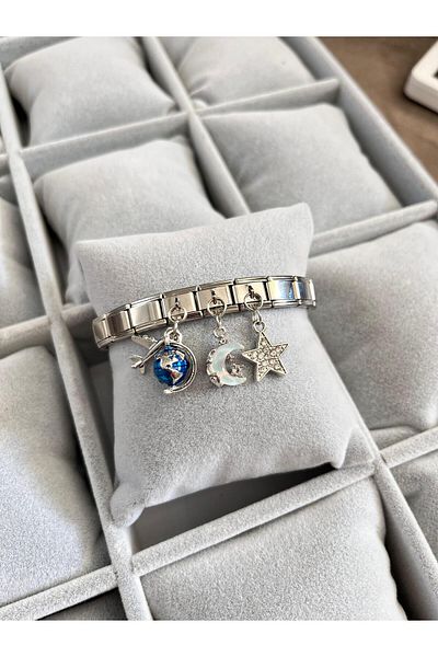 Sepetten Eve Italian Charm Steel Bracelet Special Series Dangle Model February 14 Valentine's Day Gift