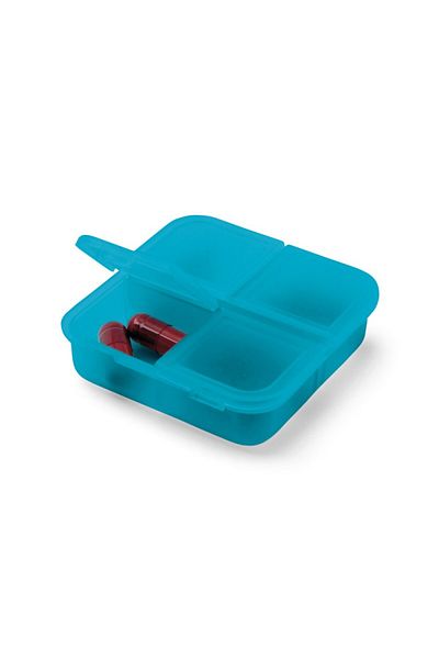 dalimag Cutie separator de pastile pentru varstnici , alabstru semitranspaarent 4 compartimente 6/6/2