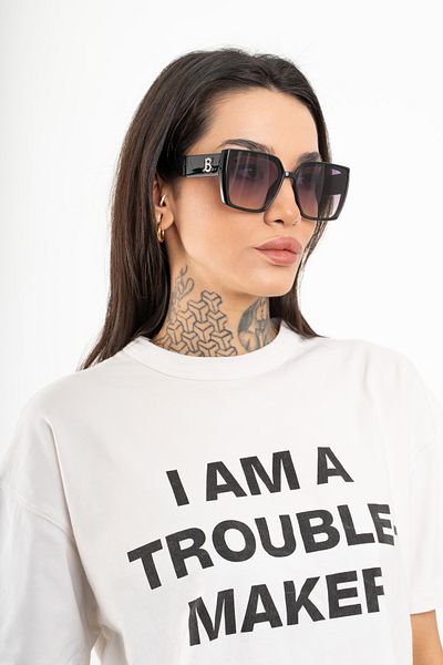 TAŞ KAFA Modern Square Large Retro Women's Sunglasses