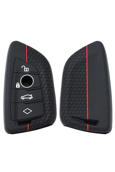 Alazpay حافظة مفاتيح من السيليكون منقوشة لسيارات Bmw 1 3 5 6 7 Series G32 G30 G20 G11 & X1 X3 X5 X6 X7 & Z4 M (قطعة واحدة)