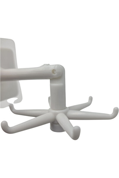 dalimag Bathroom hook, towel holder, bathrobe, white, 6 hooks