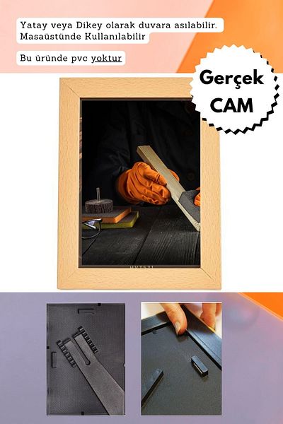 CreaWitch 20mm Frame Glazed 10X15 cm Photo Picture Frame Free Standing or Wall Hanging Horizontal-Vertical