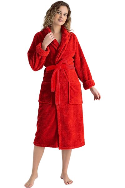 Star Fashion Cocolino women's bathrobe, with pockets and drawstring at the waist, warm and comfortable