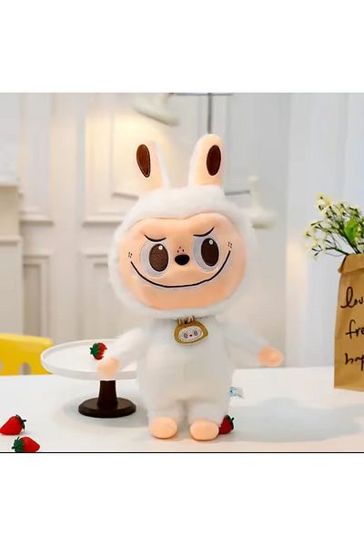 NB market White Dragon Labubu Plush Toy with Tail Series Labubu Plush Toy 40cm