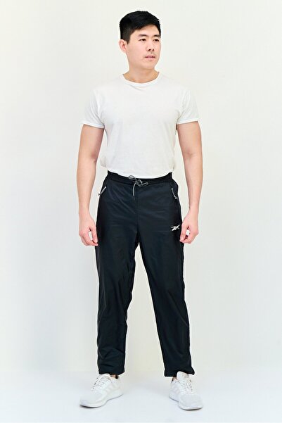 Reebok Men Sportswear Fit Drawstring Training Track Pants, Black