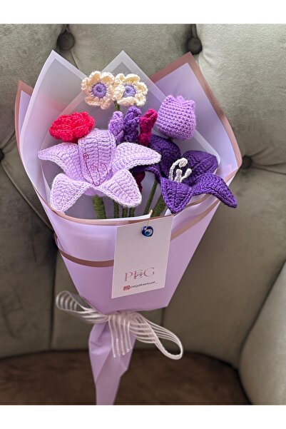 PEGG Özel tasarım örgü çiçek buketi