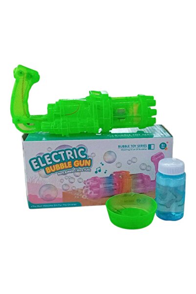 OEM Mitralieră electrică cu baloane de săpun ,Lumini si sunete, Lichid baloane inclus, Verde,3+