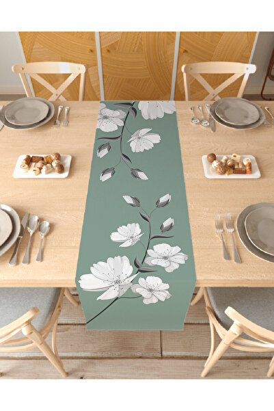 GREENDECOR Model floral boem Design special Runner cu imprimare digitală Față...