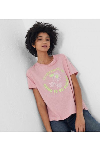 Levi's GREY WT FERGIE RELAXED TEE_BN ERTH IS EVRYTHNG BLSH GRA for Women
