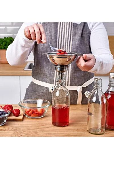 IKEA Premium Ürün Kaliteli Üretim Dayanıklı Sağlam Malzeme Kalitesi 3 Parça Süzgeç Huni Seti KORKEN