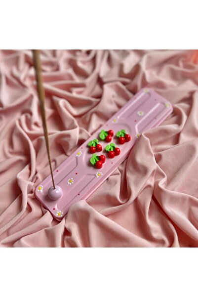 Handmade Dekoratif Kiraz Detaylı Tütsülük - Hediyelik Tütsülük