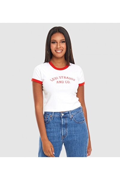 Levi's جامعة وايت كوليدج فارسيتي وايت + / فاليانت بوبي للسيدات