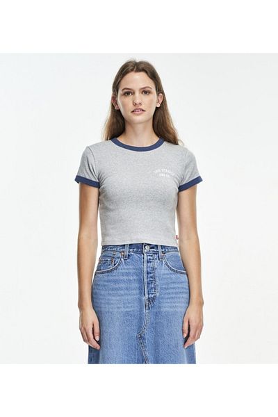 Levi's GREY Levi's® Graphic Ringer Mini T-shirt for Women