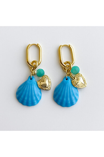 Venus Design Çelik Murano Midye Küpe