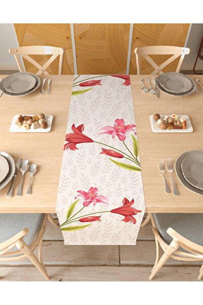 GREENDECOR Model cu frunze de crin, design special elegant, față de masă deco...